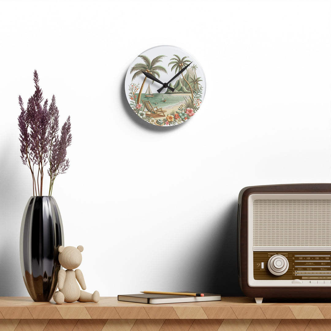 Island-Inspired Elegance Wall Clock