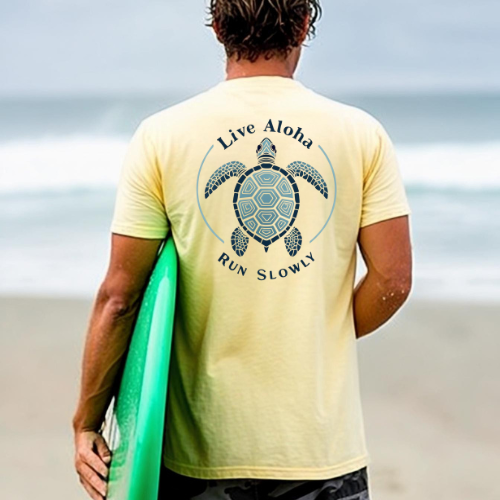 Live Aloha, Run Slowly - Turtle Tee