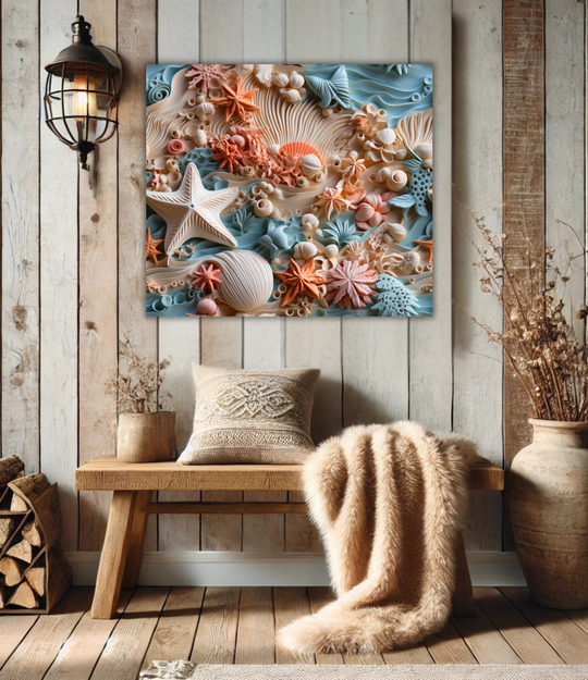 Elevate Your Seaside Decor with Coral Dreams Canvas Art Matte Canvas, Stretched, 0.75"