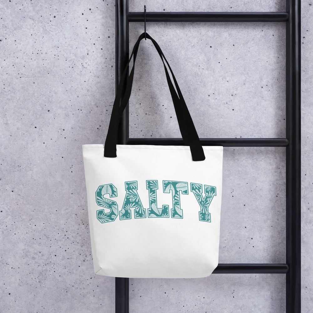 Carry Everything in Style with the SALTY Print Tote Bag